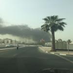 بالفيديو والصور- حريق ضخم بـ "خور دبي"